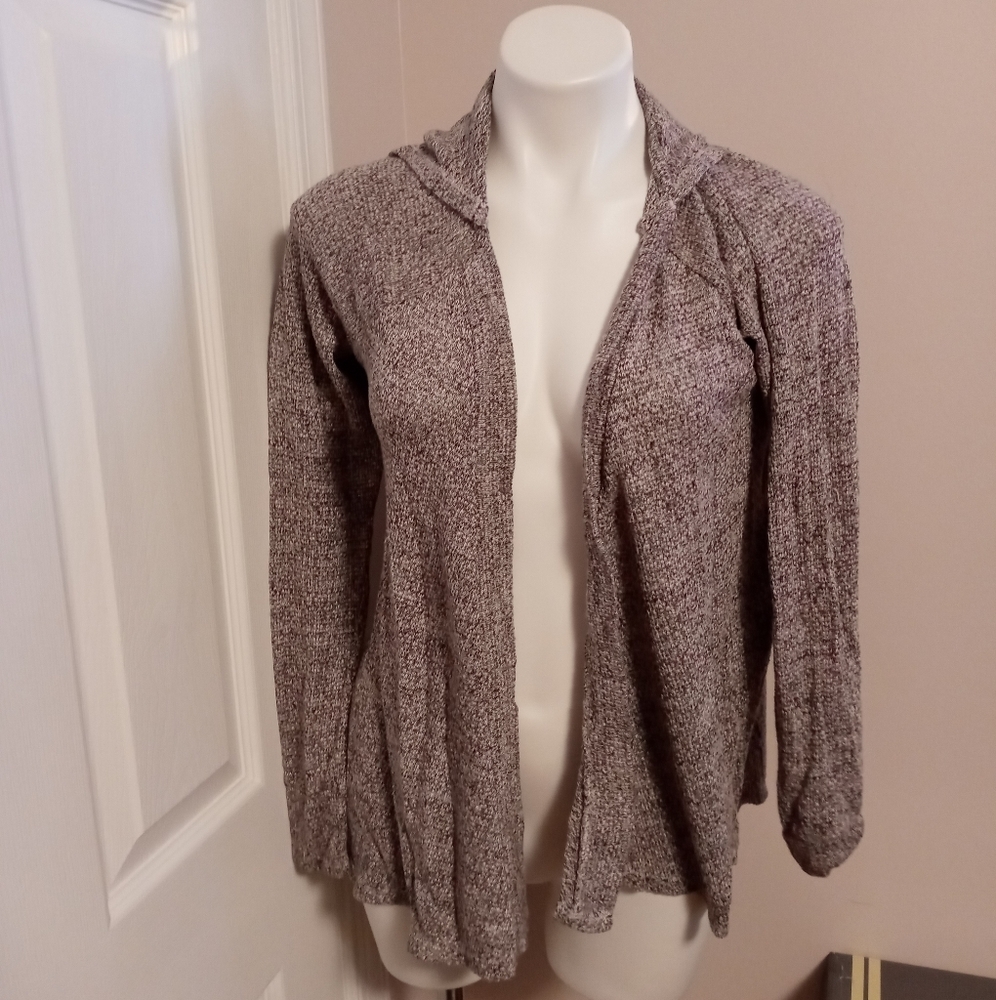 American eagle outfitters speckled hooded sweater cardigan